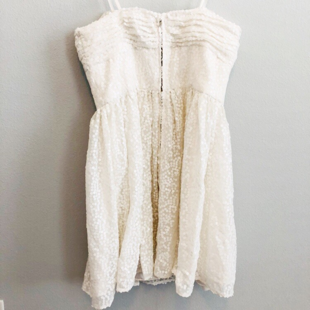 Jill Stuart White Floral Sequin Dress | Sz 10 NWT - Picture 7 of 7